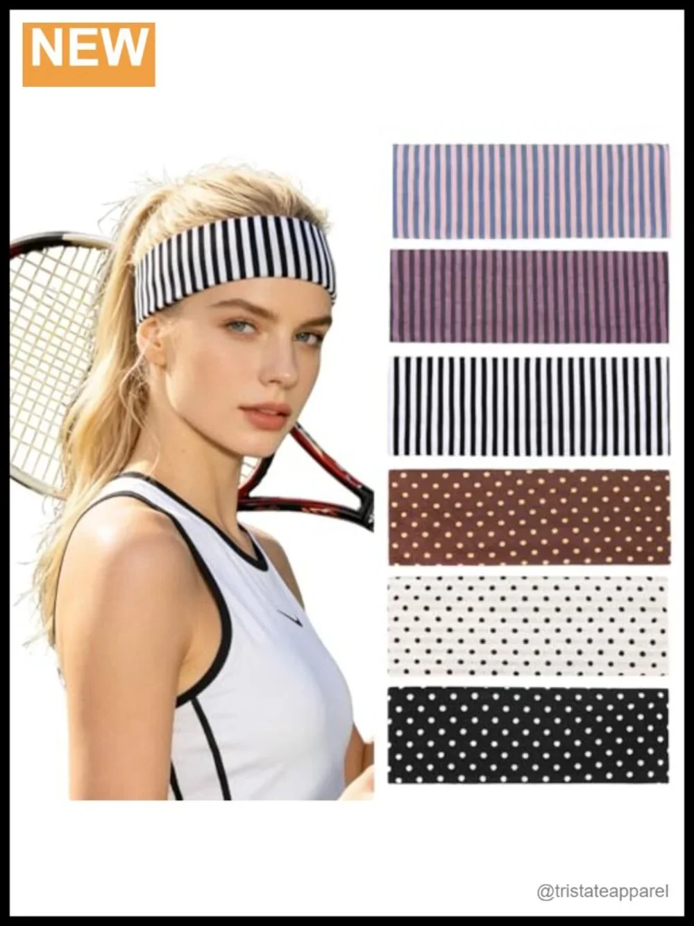6-Pack Stretch Knit Headbands for Women Yoga Workout Hair Accessories